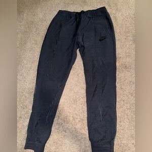 Nike Black Elastic Waist Track Pants with Logo Tag